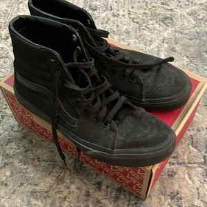 Black vans sk8 hi size 9